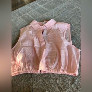 Carven Pink Cropped Top BNWOT